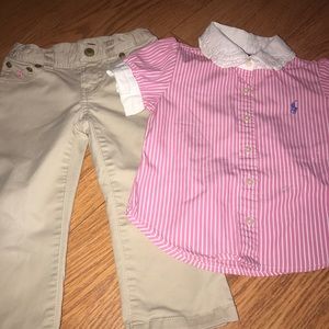 Polo Ralph Lauren Capri khakis and blouse